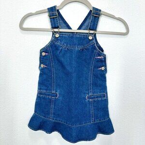 Vintage Old Navy Girls Size 2T Overall Dress Adorable Girly‎ Y2K